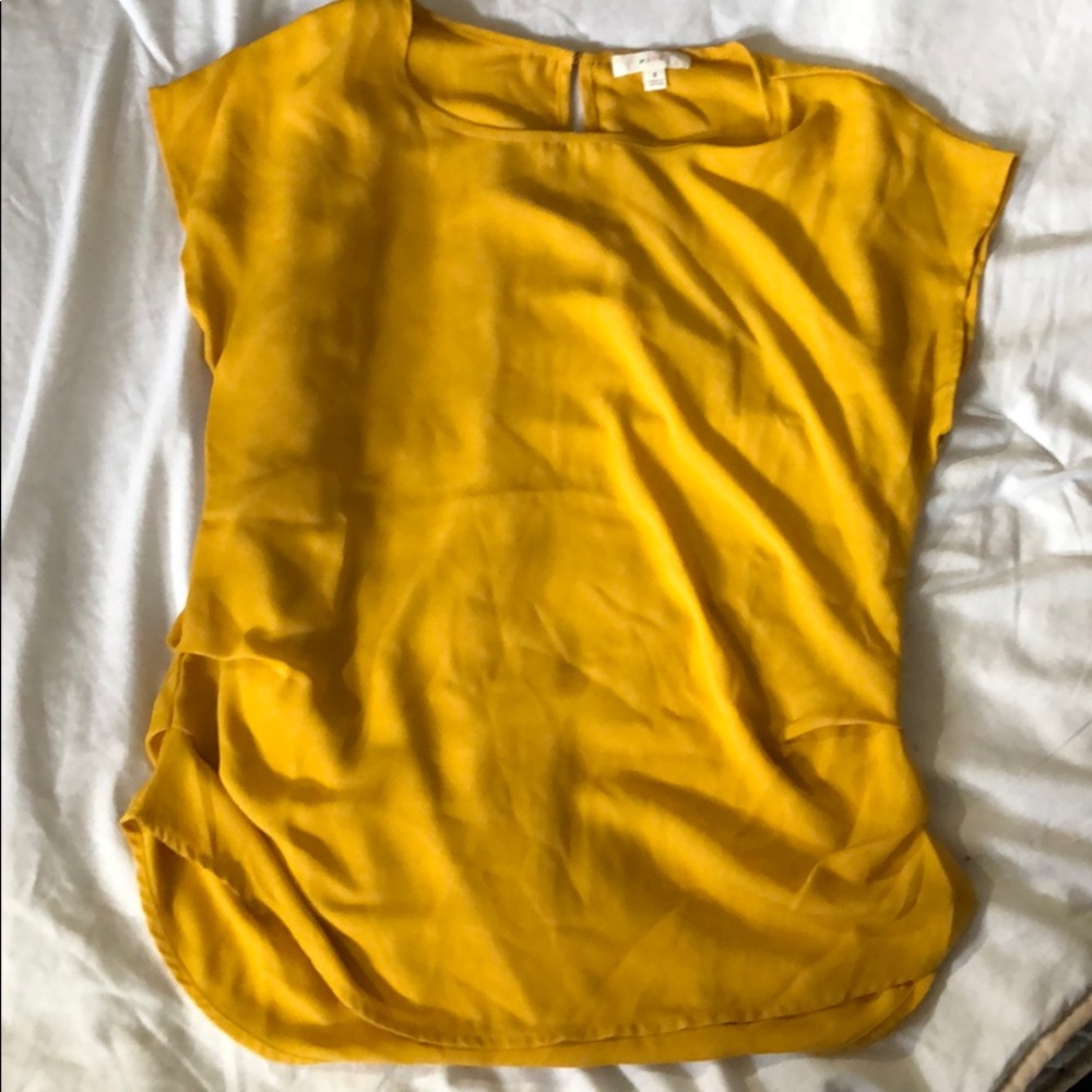 Mustard colored blouse